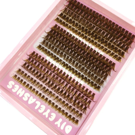 AMSDCN  40P-120Pnaturally 240 clusters  Spikes Brown eyelash clustersfaux cils eyelash extensions Wispy Lashes