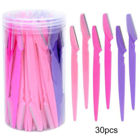 10/30/40Pcs Eyebrow Razor Facial Razor for Women Multipurpose Exfoliating Dermaplaning Tools with Precision Cover Safety Beauty