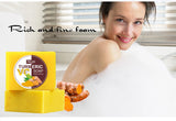 AILKE Natural Turmeric Soap Bar, Brighten, Remove Darkness, Acne, Pimples, Cleaning, Exfoliates, Uneven Skin Tone, 200g