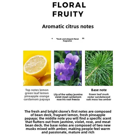 100ml Citrus Aromatic Unisex Fragrance Mist Fresh Fruity Woody Scent Vibrant Refreshing Body Spray Daily Perfume Daily Use