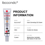 45ml Color Correcting CC Cream Facial Centella Asiatica Repair BB Cream Natural Concealer Whitening Liquid Foundation Cosmetics