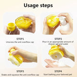 Silicone Soft Exfoliating Body Bath Shower Scrubber Loofah Brush Refillable Bath Brush Easy Foaming Massage Brush Bathroom Tools