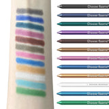 12 Pcs Set of Waterproof Eyeliner Pens with Shimmering Effects - Includes Eyeshadow Durable and Easy to Color Highlighter