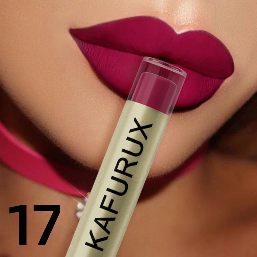 20 Colors Dark Brown Nude Liquid Lipsticks Waterproof Velvet Matte Lip Gloss Long Lasting Lip Glaze Beauty Red Lip Tint Makeup