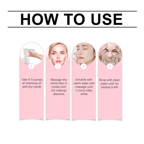 Collagen Makeup Remover Oil Jojoba Oil Makeup Remover Deep Cleansing Pore Dirt Gentle Daily Emulsifying Facial Cleanser Cosmetic