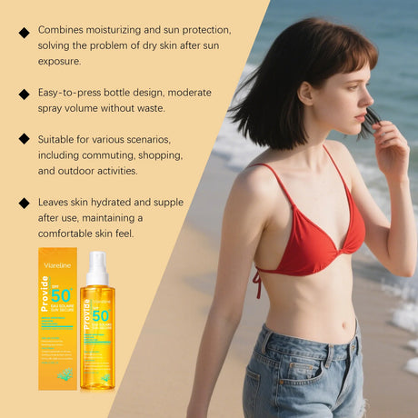 100ML Spf50 Sunscreen Spray Non-stciky Protect Skin Moisturizing Enhance Smoothness Refreshing Prevent Sunburn Sunscreen Spray
