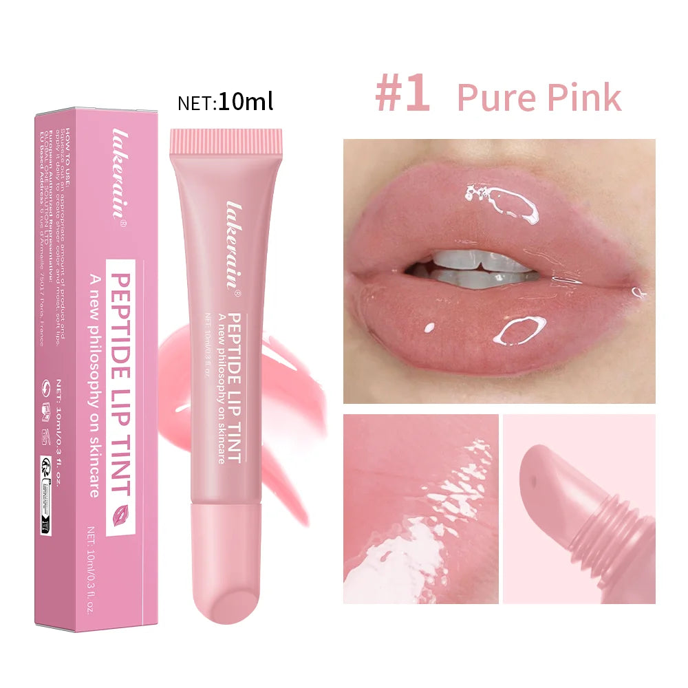 10ml Peptide Lip Mask Gel Moisturizing Lip Treatment Soften Dry Flaky Lips Lipstick Base Primer Nourishing Lip Cream Daily Lip Care Cosmetic For Women Girls