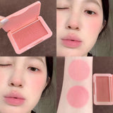 Monochrome Matte Blusher Palette Soft Silky Cheek Natural Facial Blush Rouge Plate Lasting Nude Low Saturation Powder Blush Disk