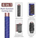 TINSOL 7 in 1 Multi-Function Hair Dryer & Styling Tool Automatic Curling Set 1300W Straightener Professional Salon Hair Dryer