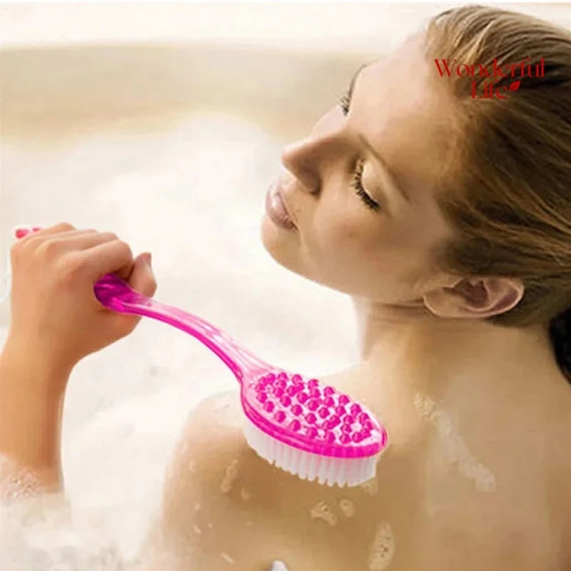 1/2Pcs Body Brush Back Showerhes Bathroom Brush Long Handle Soft Bath With Handle Exfoliating Scrub Skin Massager Exfoliation