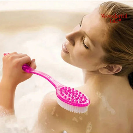 1/2Pcs Body Brush Back Showerhes Bathroom Brush Long Handle Soft Bath With Handle Exfoliating Scrub Skin Massager Exfoliation