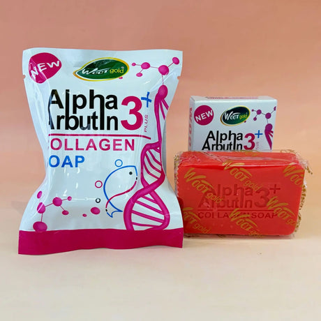 Arbutin 3 Collagen Facial Soap Moisturizing Brightening Deep Cleansing Body Face Wash Foam Facial Cleanser Handmade Soap