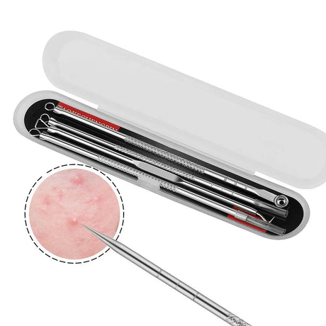 4/8PCS Acne Blackhead Comedone Black Spot Pimple Blemish Remover Skin Care Women Beauty Acne Treatment Pore Cleanser Needle Hook