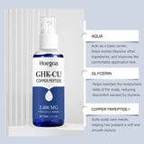 Ghk-Cu Copper Peptide for Hair Growth Scalp Serum Moisturizer Spray Fast-Absorbing Softness Shine Advanced Regrowth Treatment
