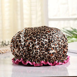 1Pc Fashionable Printed Doublelayer Waterproof Shower Cap,a Must-have for Bathrooms,with Diverse Hair Care and Waterproof Styles