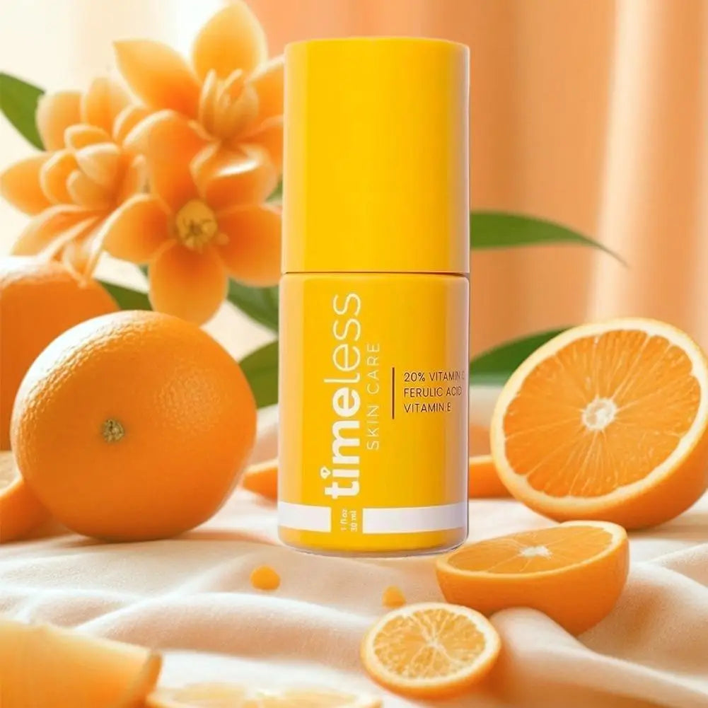 Timeless 20% Vitamin C Serum with Ferulic Acid & Vitamin E, Hydrating & Firming Face Serum, 30ml Antioxidant Skin Care
