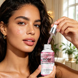 JUINHOU Natural Rose Vitamin ABCE Face Serum for Dull Uneven Skin Daily Hydrating Face Care Improve Skin Radiance Daily Skincare