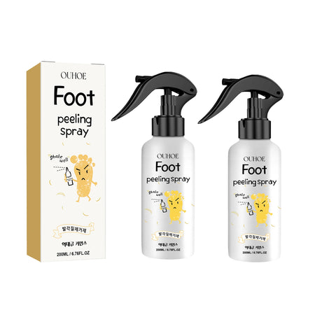 Ouhoe Foot Exfoliating Spray 72H Moisture Lock Callus Softener Anti Dry Crack Repair Odor Control Brightening Foot Care Liquid