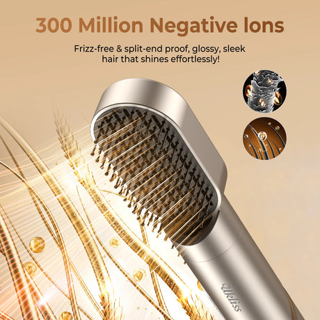 8 in 1 Hair Dryer Brush High Speed Brushless Blow Dryer Negative Ionic Hair Heating Brush Hot Air Styling Comb Auto Hair Curle