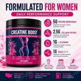 Creatine for Women Booty Builder Supplement with Collagen & BCAA Supports Muscle Development Post-Workout Recovery Elasticity