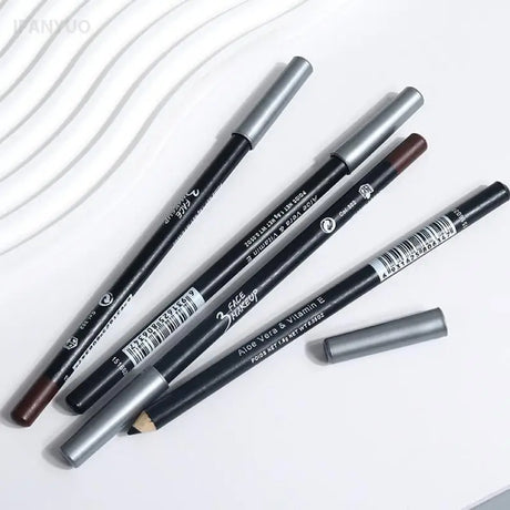 1/12Pc Waterproof Black Brown Eyeliner Pencils-Smudge-Proof Long-Lasting Beginner-Friendly Smooth High Pigmented Punk Eye Makeup