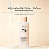 Korean Rice 70 Glow Milky Toner,Acne Moisturizing Rice Water Niacinamide Facial Essence Toner Pore Care Face Care Products 250ml