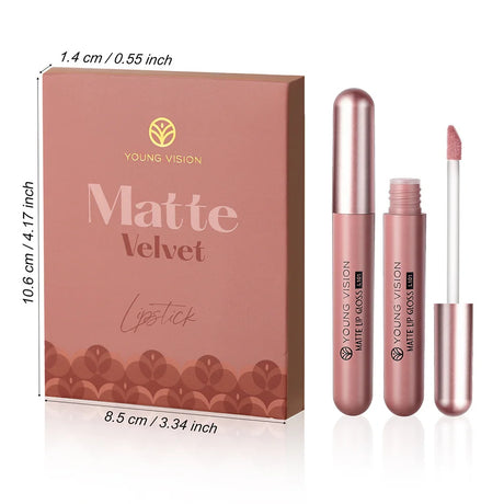 Set of 6 NonStick Cup Liquid lipstick , Long-Lasting Lip Gloss  – Matte Finish Lip Gloss, Resistant to Fading