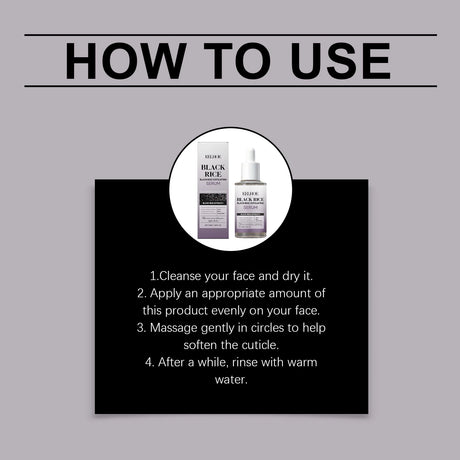 Black & White Rice Exfoliating Serum Set BHA Niacinamide Pore Minimizing & Brightening Blackhead Whitehead Remover Skincare Set