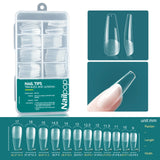 Nailpop 120pcs/box Gel X Nail Tips Medium Short Shape Almond/Square/Soft Gel Nail Tips False Nails Soak Off Easy Nail Extensions