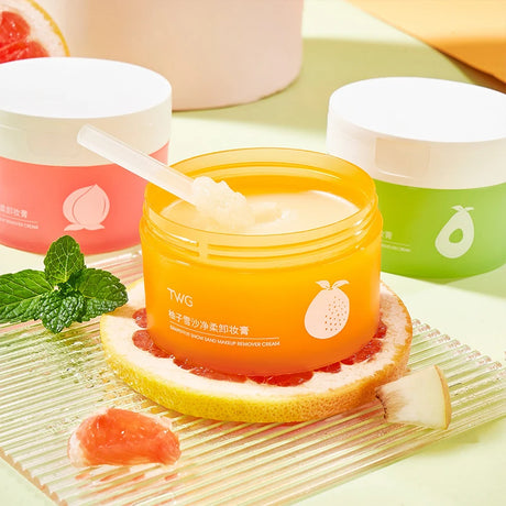 Avocado Cleansing Balm 4-in-1 Makeup Remover for Face Eyes & Lips Fast Melting No Residue Gentle Cleansing Balm Fruit Scented