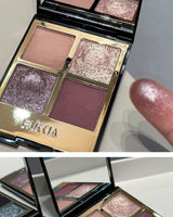 Faiccia 4-Color Mojito Eyeshadow Palette - Earth Pink Brown, Glitter Matte, Brightening, Perfect for Daily & Party Looks