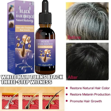 Hair Strengthening Black Essence - Balances Scalp Oil & Unclogs Follicles, Improves Hair Shine.