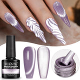 PUENTE 7.5ML Nude Shade Moonlight Cat Magnetic Gel Nail Polish Ultra-Bright Cat Eye Soak Off UV Semi-Permanent Varnish Manicure