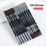 1/12Pc Waterproof Black Brown Eyeliner Pencils-Smudge-Proof Long-Lasting Beginner-Friendly Smooth High Pigmented Punk Eye Makeup