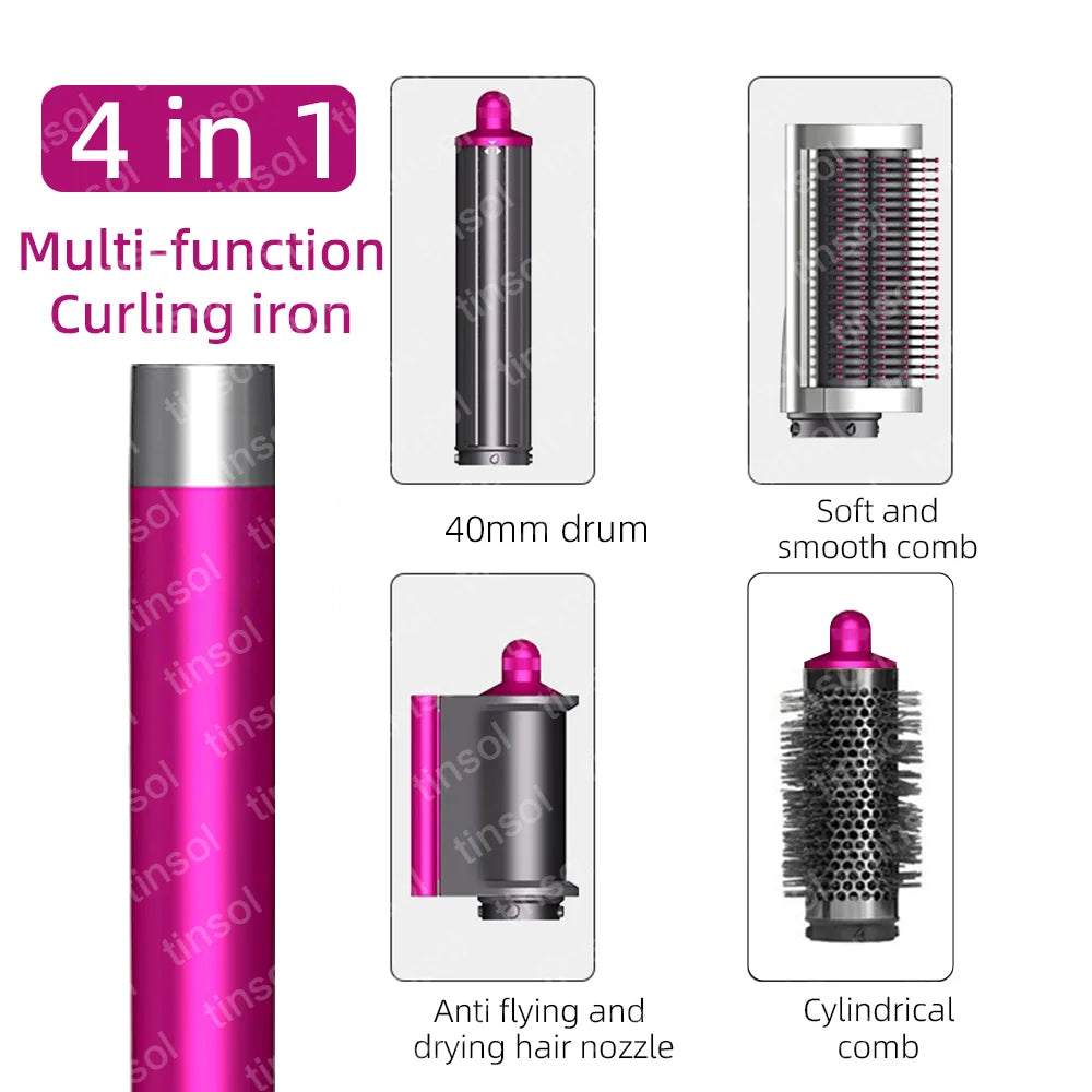TINSOL 7 in 1 Multi-Function Hair Dryer & Styling Tool Automatic Curling Set 1300W Straightener Professional Salon Hair Dryer