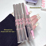 Lip Shadow Liner Pen Matte Lipstick Base Silver Tube Waterproof Lasting Lip Contouring Non-stick Cup Lipliner Pencil With Brush