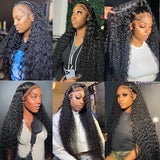 13x4 13x6 Water Wave Curly Human Hair Wig 30 Inch Lace Front Wig Human Hair Deep Wave Frontal Wig Hd Lace Wigs For Black Women