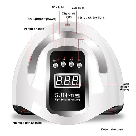 Professional Nail Lamp Infrared Sensor Manicure Nail Light For Fast Curing of All Gel Nail Polish Nail Dryer Machine Salon Tools