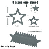 10 PCS Anti Slip Shower Tread Sticker Safety Bathtub Strips Premium Adhesive Star Snowflak Decals for Bath Tub Shower Stairs