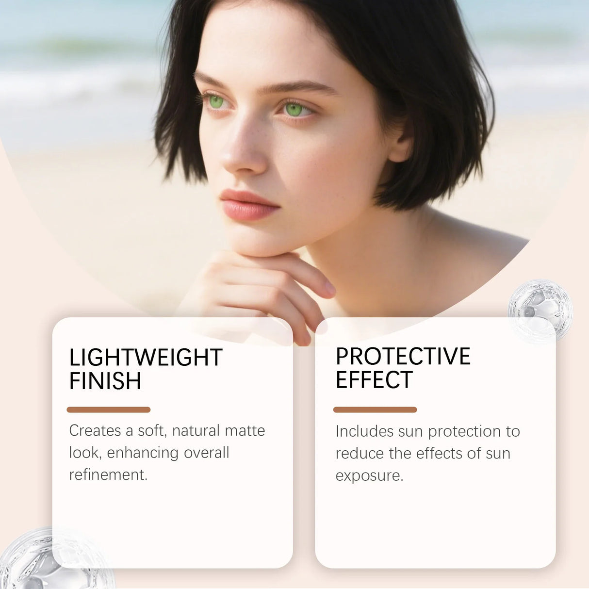 Tinted BB Cream Sunscreen SPF 30++ Full Coverage Invisible Pores Acne Brightening Nude Makeup Waterproof Facial Foundation Kit