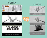 Individual Lashes Cluster C Curl Mix Lash Clusters 3D Wispy DIY Eyelash Extension 0.1mm Super Thin Band Resuable Natural Lashes