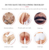 Body Whitening Cream Private Parts Bleach Arm Knees Lip Dark Skin Brighten Melanin Intimate Area Pink Essence Moisturizing Care