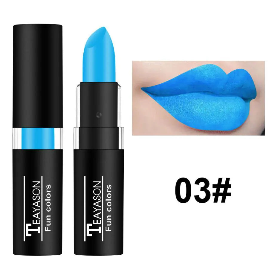TEAYASON 12 Color Waterproof Lasting Sexy Red Lipstick Matte Lipstick Cosmetics Lip Gloss Waterproof Long-lasting