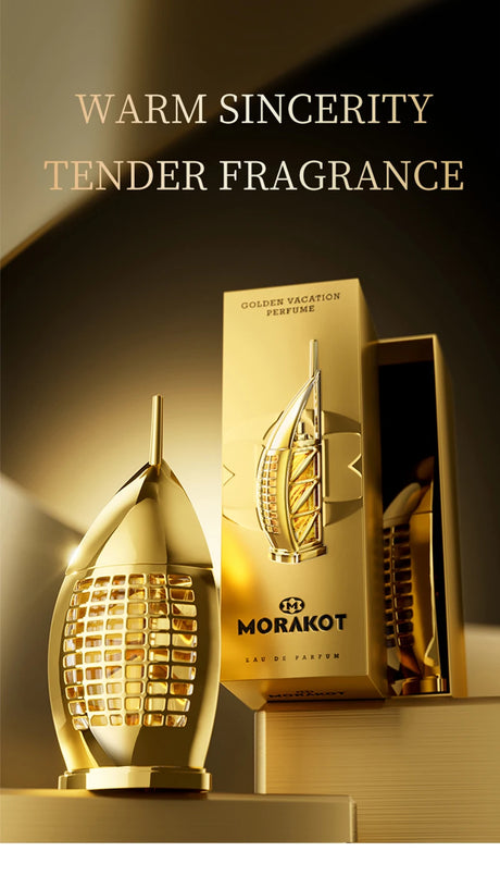 MORAKOT Golden Vacation Unisex Perfume Long Lasting 75ml Eau De Toilette Gender Neutral Fresh Scent For Men Women Gift