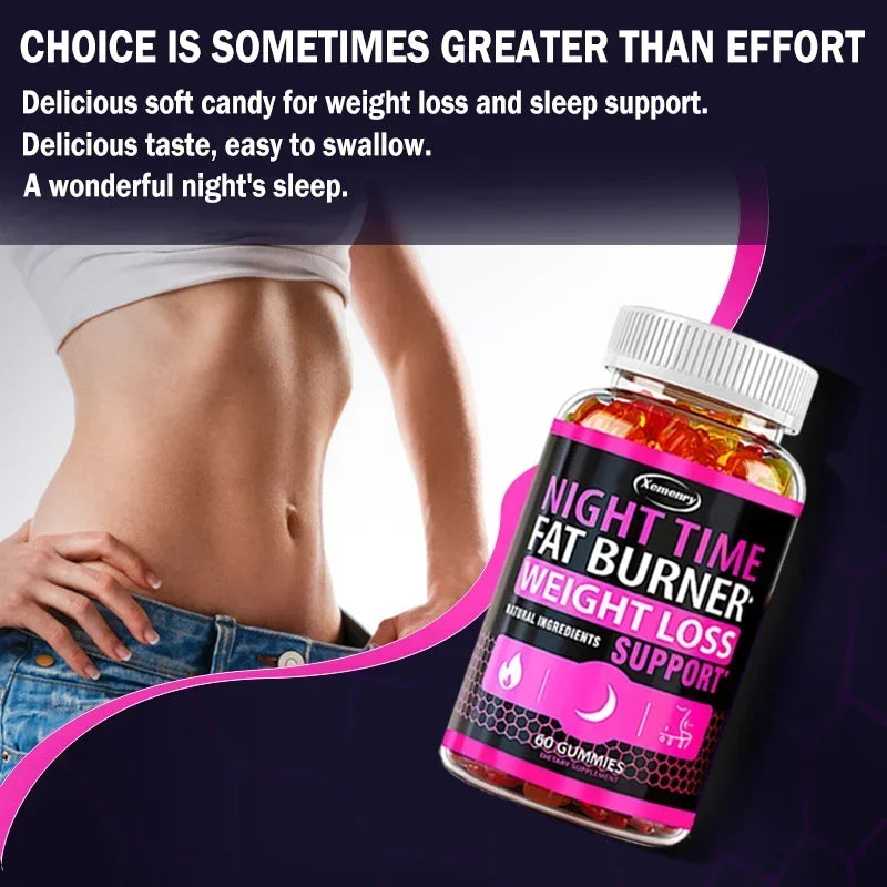 Nighttime Metabolism Gummies - Tone Up Capsules for Bloating & Metabolism, Appetite Suppressant