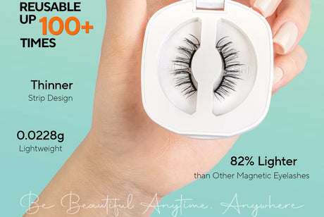 VYRILA Soft Magnetic Eyelashes No Glue Needed Reusable Natural Look 3D Lashes Easy Apply Soft Magnetic Lashes Kit for Eye Makeup