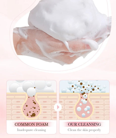 SADOER 4 in 1 Facial Mousse Face Wash Foam Facial Cleanser Moisturizing Brightening Hydrating Face Cleansing Skin Care Products