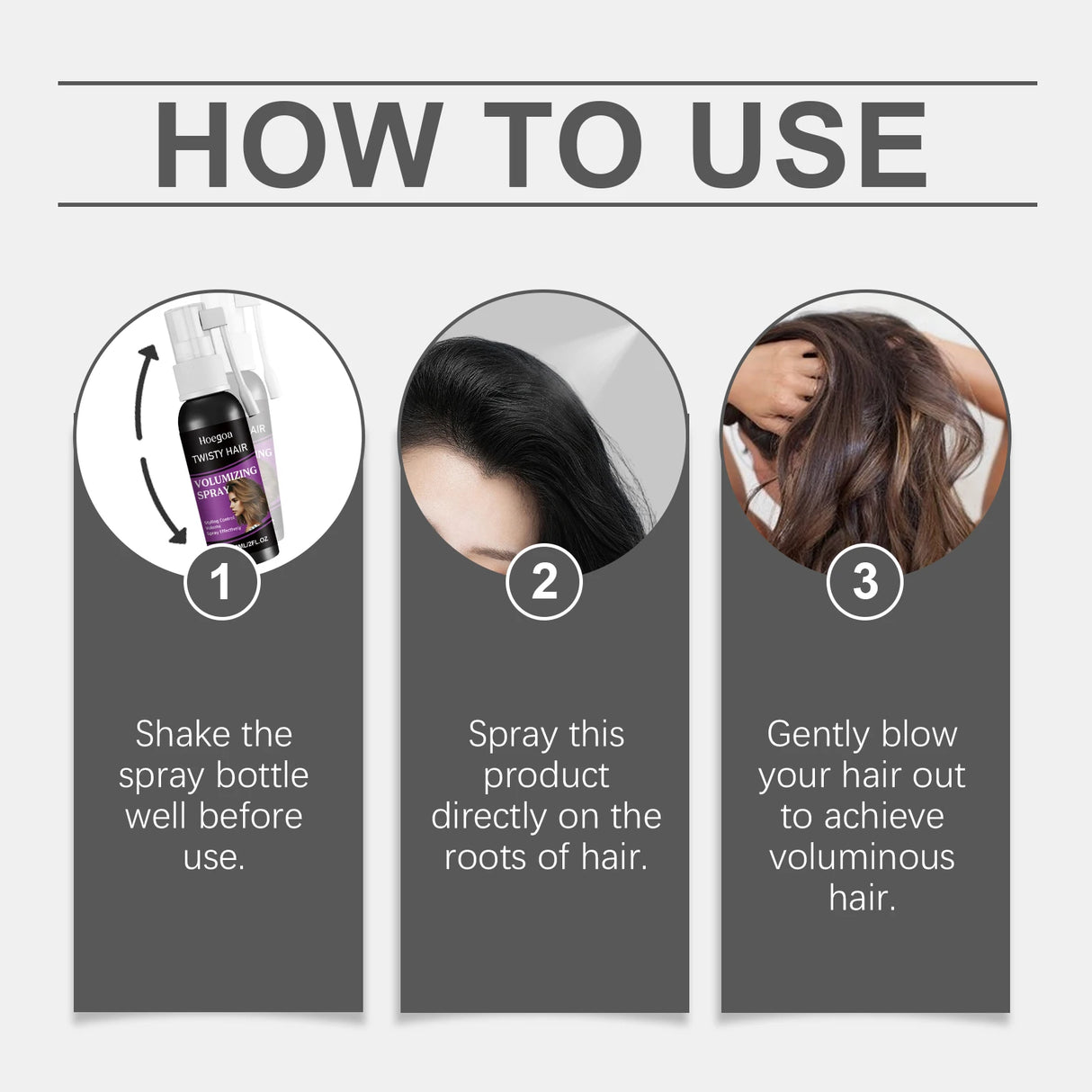 Fluffy Volumizing Hair Spray Non-greasy Quick-Drying Wash Free Increase Volume Styling Modeling Hairdressing Hair Shaping Spray