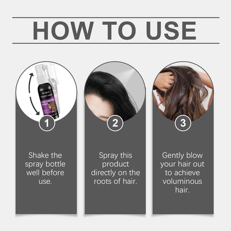Fluffy Volumizing Hair Spray Non-greasy Quick-Drying Wash Free Increase Volume Styling Modeling Hairdressing Hair Shaping Spray