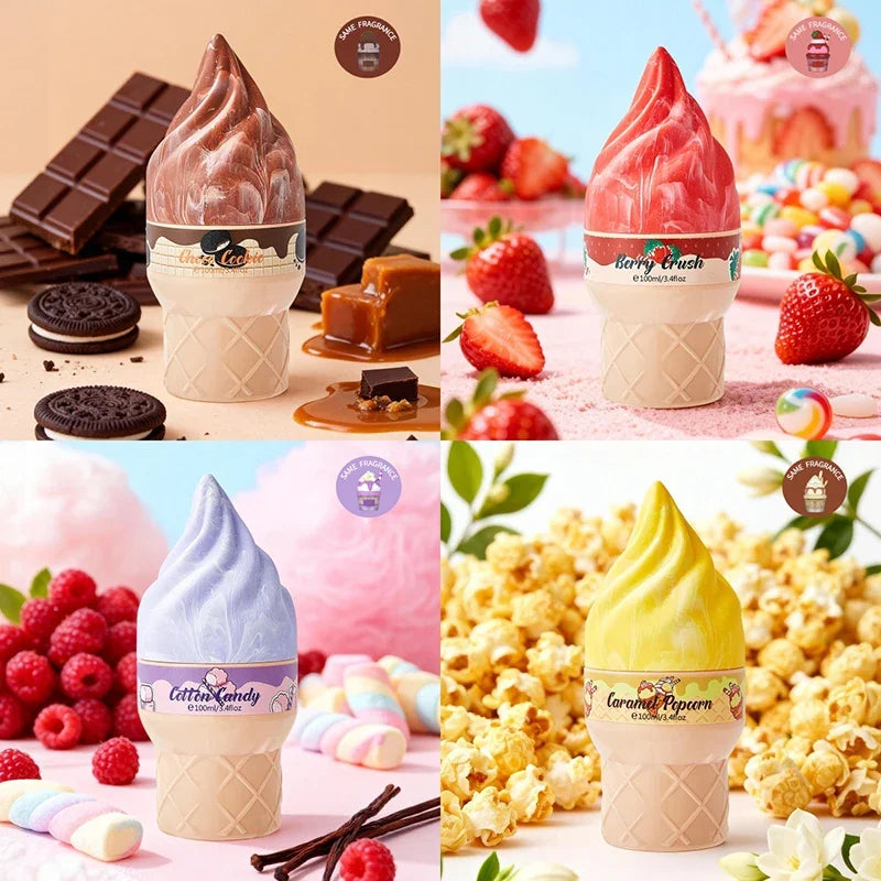 Dreamy Dessert Scent Body Spray Chocolate Cookie Popcorn Fragrance Mist Refreshing Fine Mist Long Lasting Fresh Aroma Daily Gift